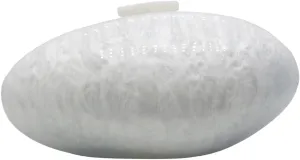 Women Oval Acrylic Evening Clutch Bag Ladies Marble Purses and Handbags Pearl Acrylic Shoulder Bag for Wedding Party