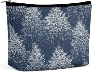Women PU Leather Cosmetic Bag, Toiletry Storage 6.8x5.9x2.3 in Zipper Pouch Handbag Makeup Case Purse Holder Organizer