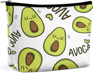 Women PU Leather Cosmetic Bag, Toiletry Storage 6.8x5.9x2.3 in Zipper Pouch Handbag Makeup Case Purse Holder Organizer
