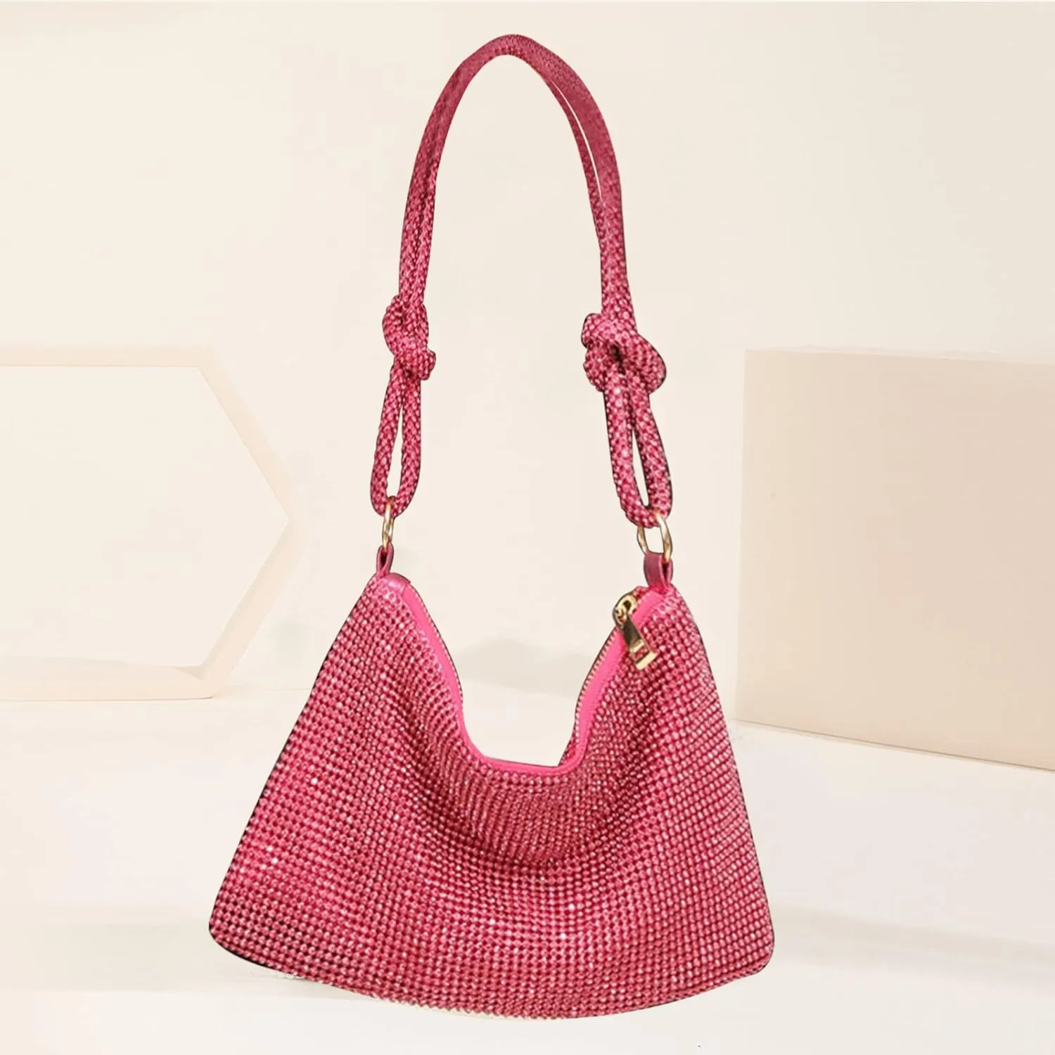 Women Rhinestone Evening Bag Crystal Clutch Bag Glitter Sparkly Handbag Wedding Purse