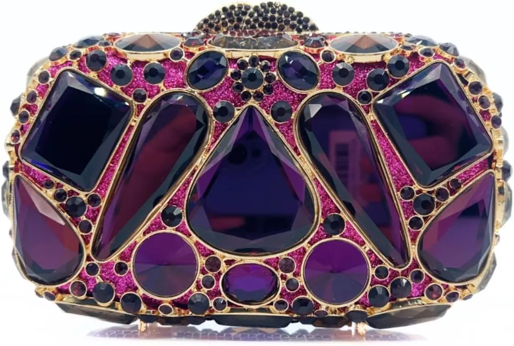 Women Rhinestone Evening Bag Luxury Diamond Clutch Crystal Party Purse Formal Sparkly Handbag for Prom Cocktail