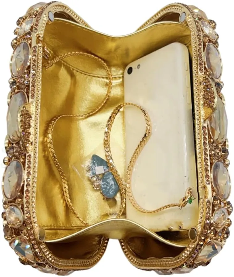 Women Rhinestone Evening Bag Luxury Diamond Clutch Crystal Party Purse Formal Sparkly Handbag for Prom Cocktail