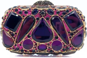 Women Rhinestone Evening Bag Luxury Diamond Clutch Crystal Party Purse Formal Sparkly Handbag for Prom Cocktail