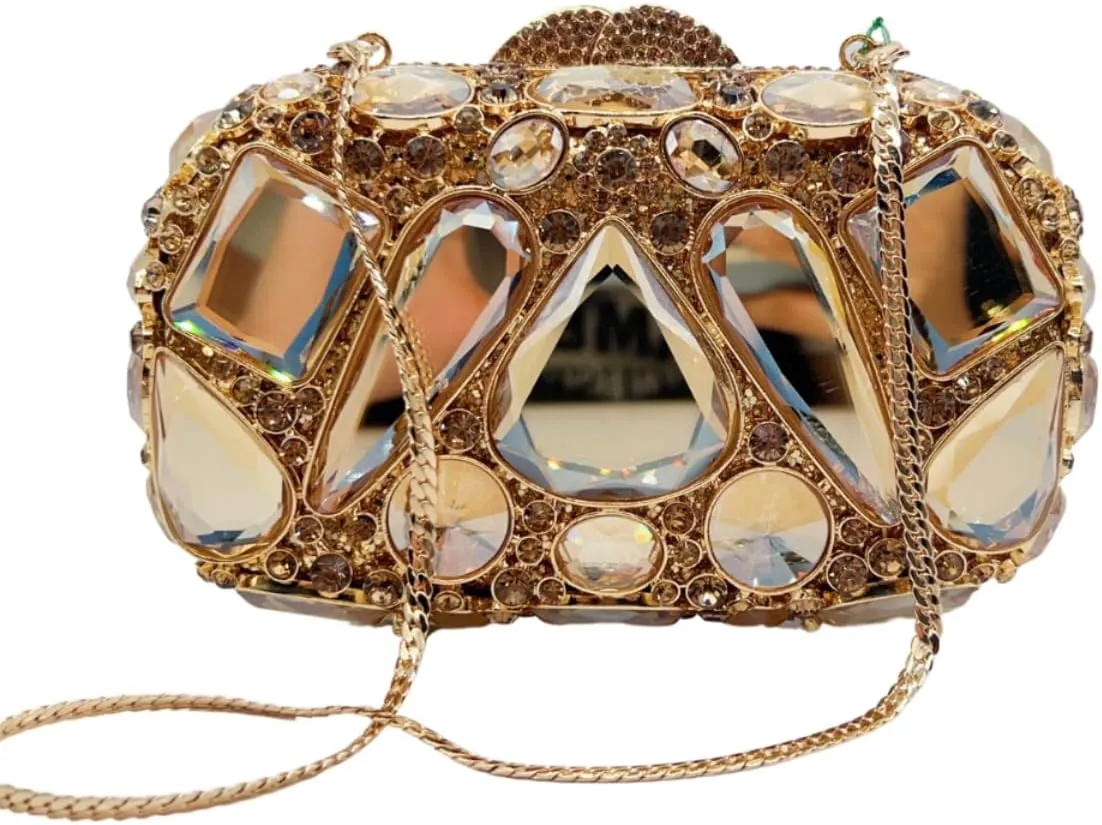 Women Rhinestone Evening Bag Luxury Diamond Clutch Crystal Party Purse Formal Sparkly Handbag for Prom Cocktail