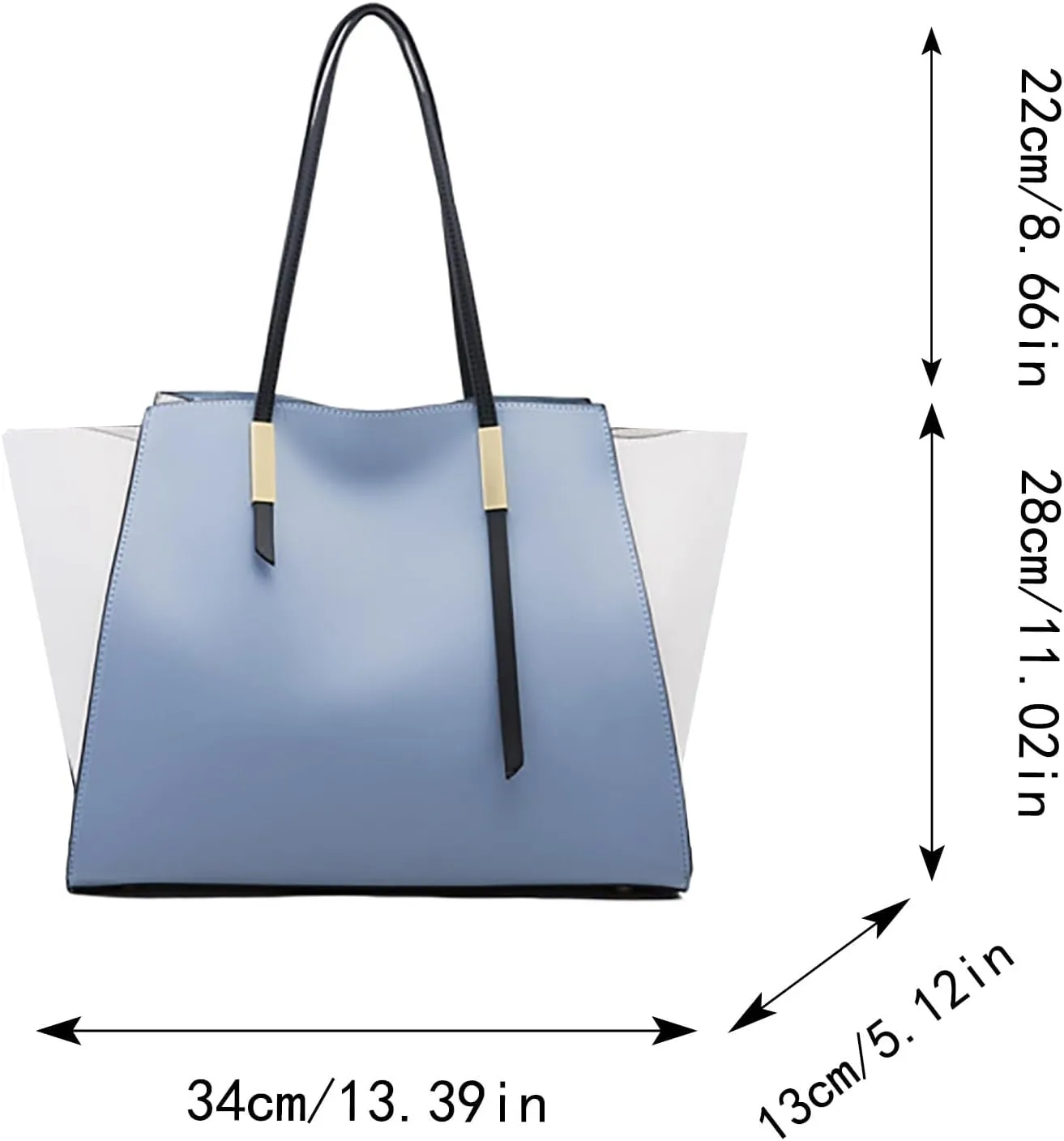 Women Shoulder Handbag Roomy Multiple Pockets Bag Ladies Shoulder Purse Fashion Tote Handbags for (Black, One Size)