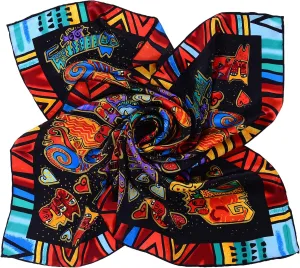 Women Square Scarf Silk Van Gogh Painted Scarves