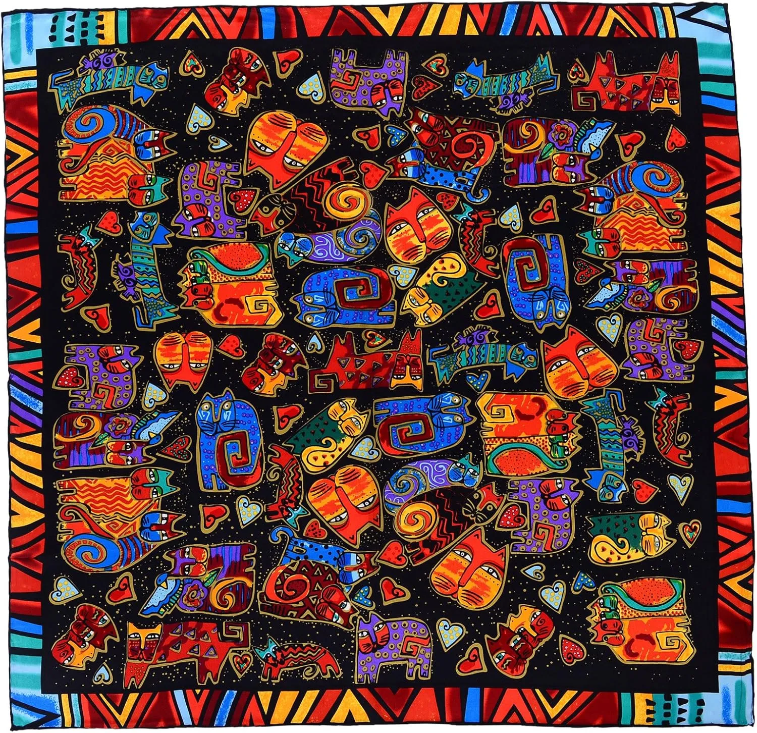 Women Square Scarf Silk Van Gogh Painted Scarves