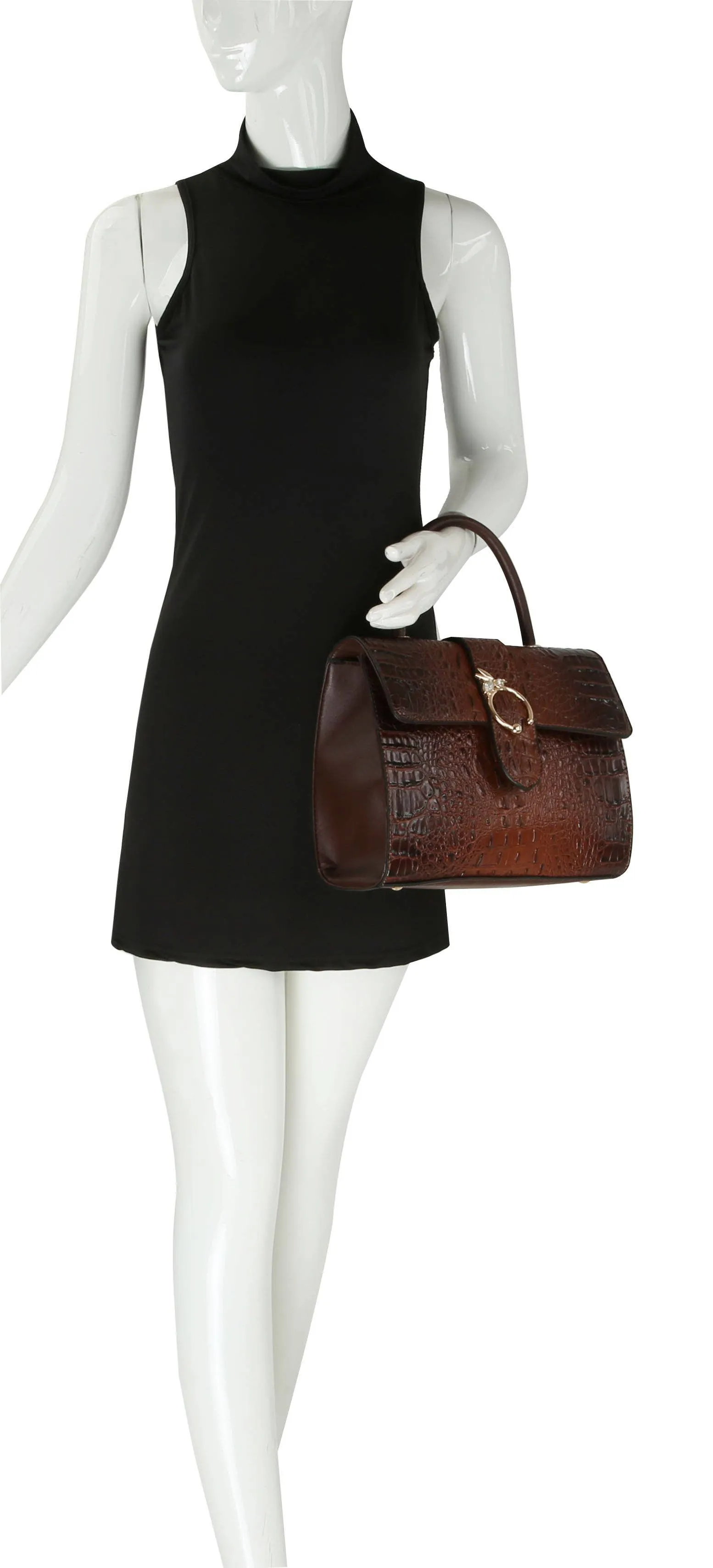 Women Top Handle Satchel Tote Purse Work Handbag: BLUE