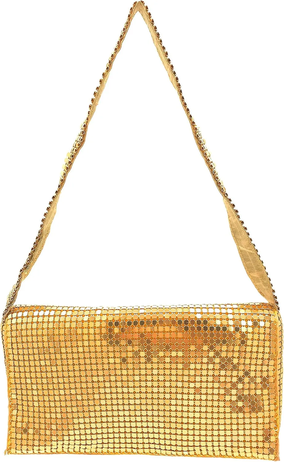 Women Vintage Evening Clutch Metal Mesh soft purse with Short Shoulder Strap for Parties, Weddings, Events