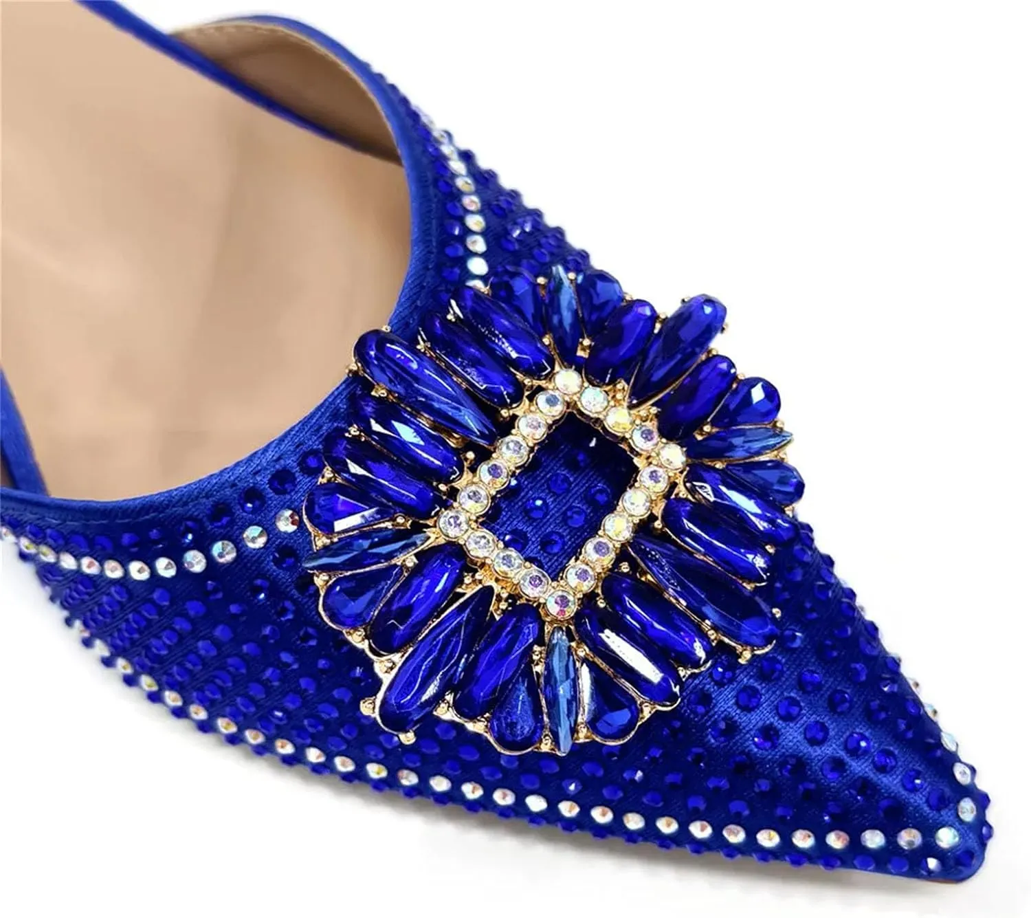 Womens 2025 Diamond Wedding Shoes Set Italian Rhinestone Bridal Pumps and Coordinated Evening Beaded Sequin Bag