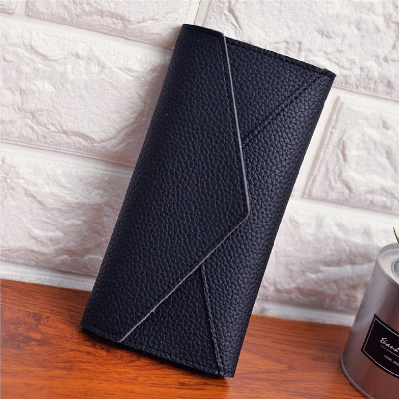 Women's Bi-fold PU Leather Clutch Card Holder Purse