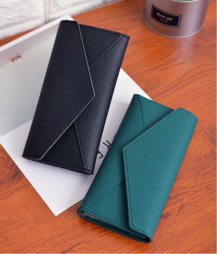 Women's Bi-fold PU Leather Clutch Card Holder Purse