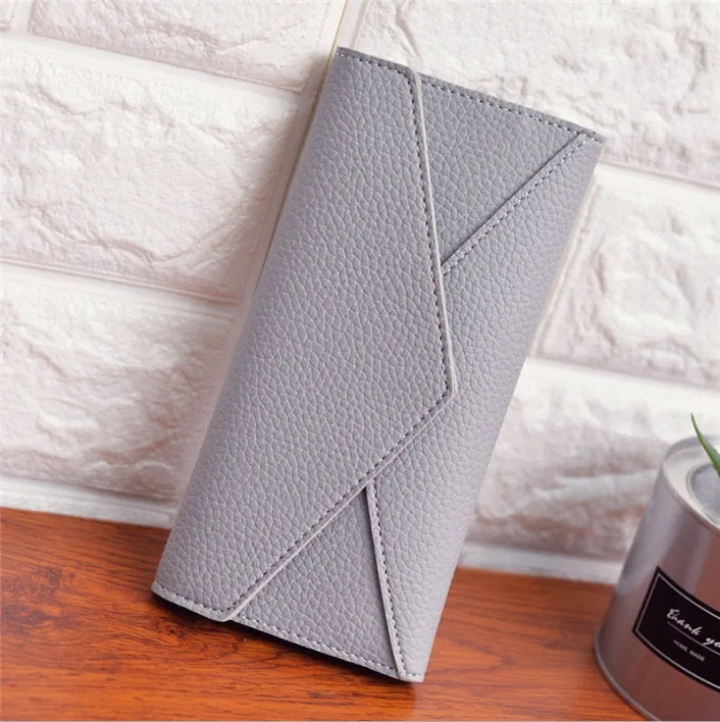 Women's Bi-fold PU Leather Clutch Card Holder Purse