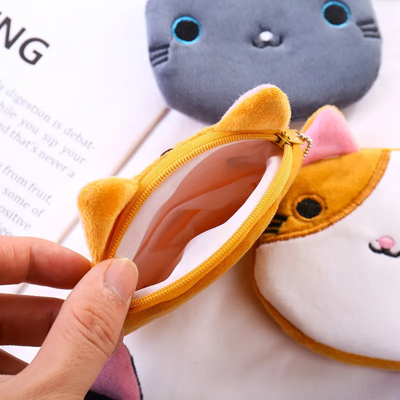Women's Creative Cute Cartoon Zipper Mini Storage Coin Purses