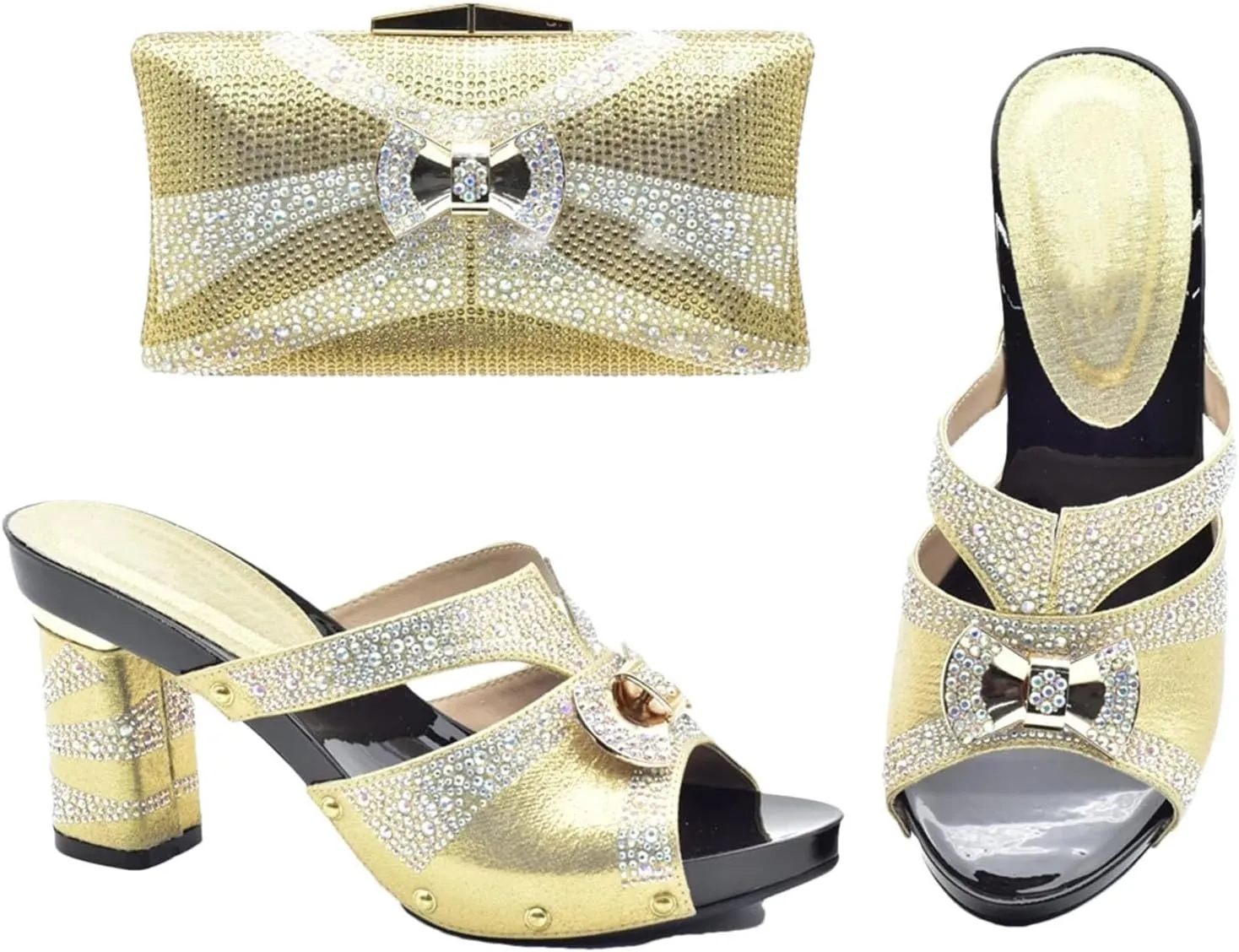Women's Crimson Nigerian Party Collection - Italian Velvet Platform Heels & Embossed Leather Clutch for Festive Celebrations