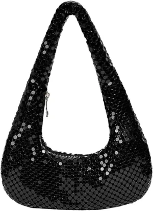 Women's Evening Bag, Aluminum Clutch Purse Women's Glittery Handbag,Diamond-Encrusted Hobo Bag Underarm Bag Shoulder bag