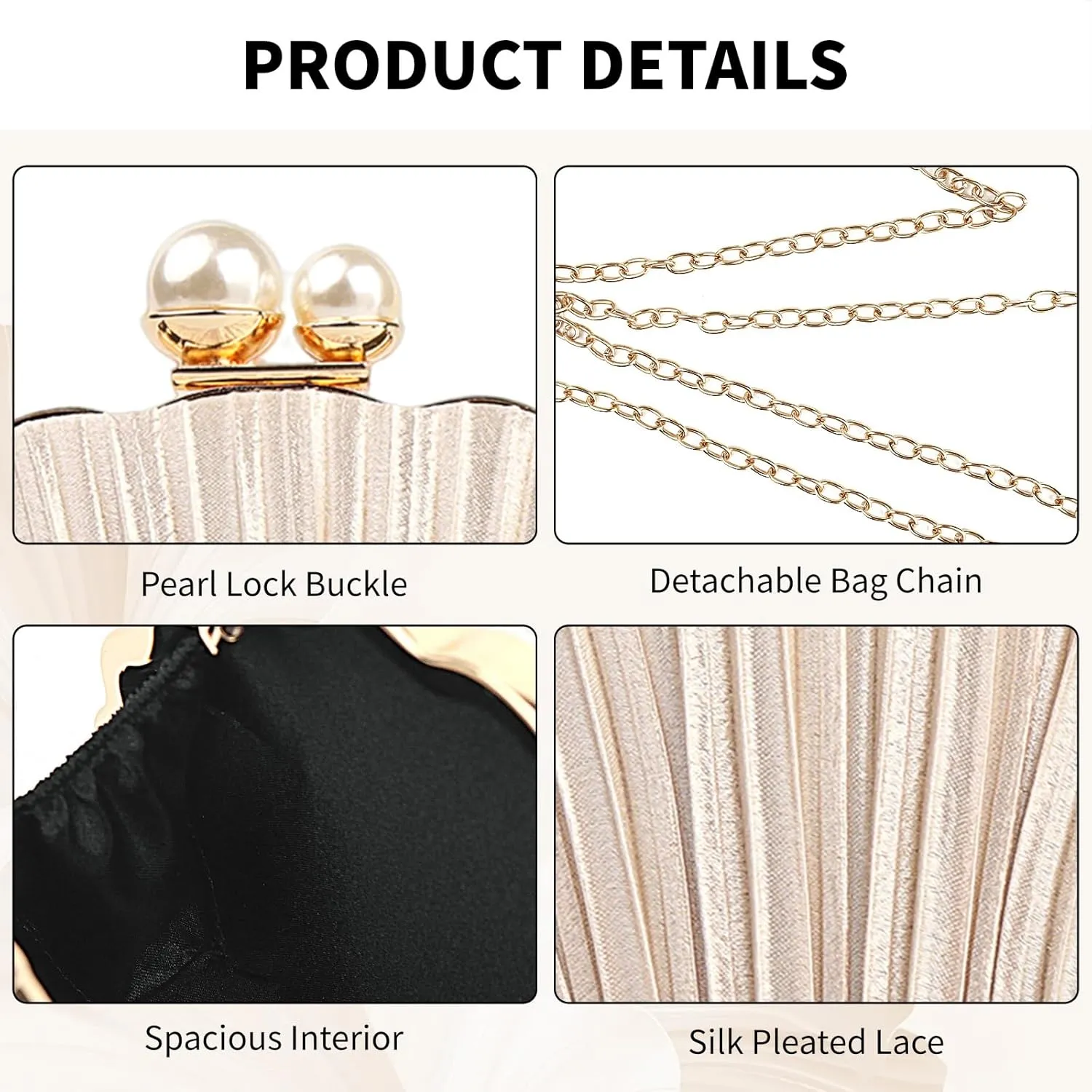 Women's Evening Handbags,Clutch Bag,Pearl Clutch,Seashell Purse,Dress Evening Bag,Women's Wedding Party