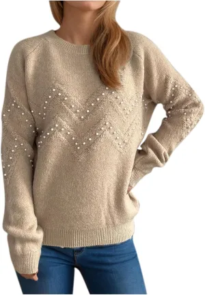 Womens Fall Fashion Sweaters 2024 Long Sleeve Crewneck Knitted Pullover Tops Embroidered Boho Tunic Sweater