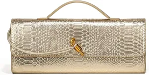 Womens Fashion Leather Clutch Bag Crocodile Print Evening Handbag Crossbody Tote Bag