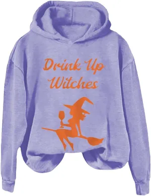 Women's Halloween Pumpkin Long Sleeve Sweatshirts Women's Fashion Casual Graphic Tops Comfy Soft Pullover for Women