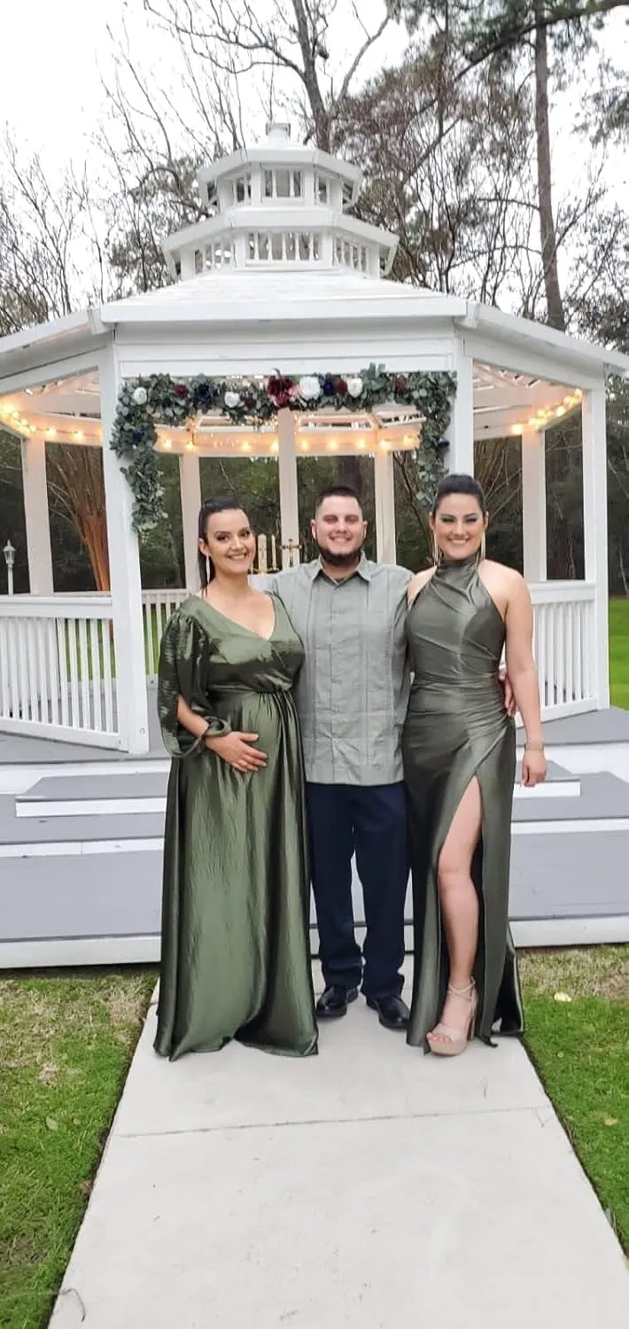 Women's Halter Bridesmaid Dresses Satin Prom Dresses Long Mermaid Formal Party Dress with Slit UU07