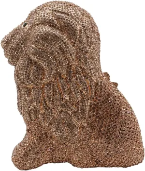 Women's Mini Lion Evening Clutch Bags Rhinestone Purse Wedding Party Prom Crystal Handbags