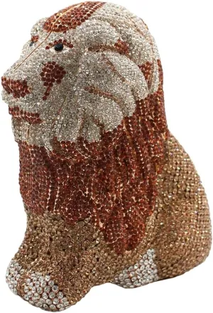 Women's Mini Lion Evening Clutch Bags Rhinestone Purse Wedding Party Prom Crystal Handbags
