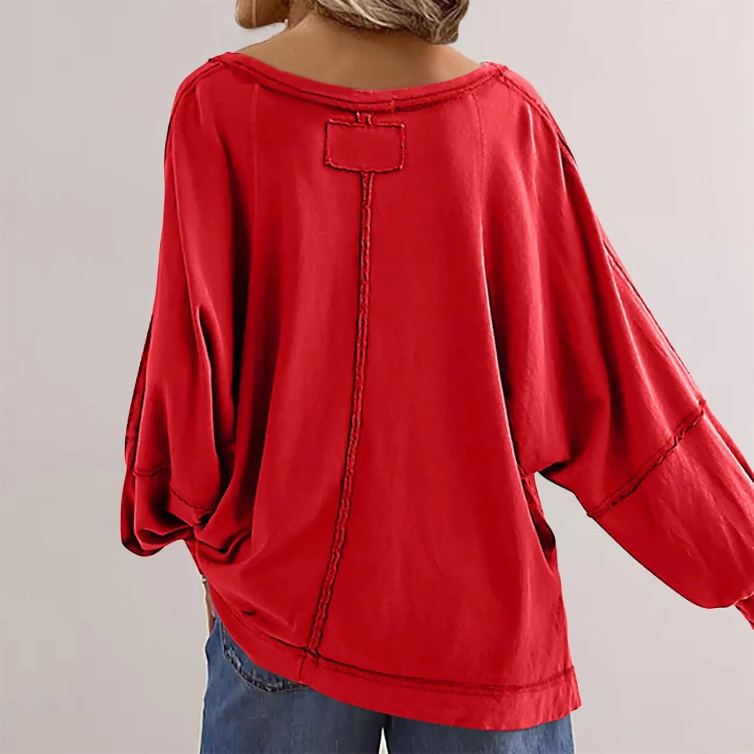 Womens Plus Size Tops Elegant Sexy Long Sleeve V Neck Causal Shirts Fashion Solid Asymmetrical Hem Blouse Spring Tops