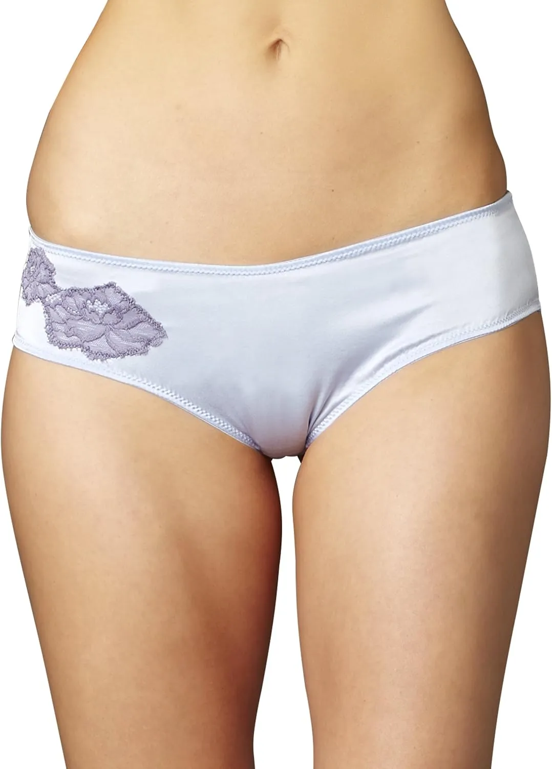 Women's Silk Hipster, Lace Trim, Elastic Free, Le Tresor Collection