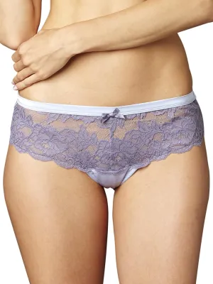 Women's Silk Tanga, Lace Trim, Stretch Panty, Le Tresor Collection