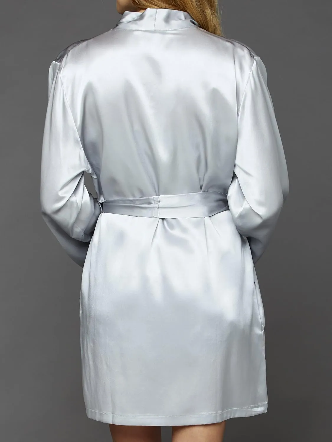 Women's Silk Wrap, Lace Trim, Side Seam Pockets, Le Tresor, Lingerie, Beautiful Gift Packaging