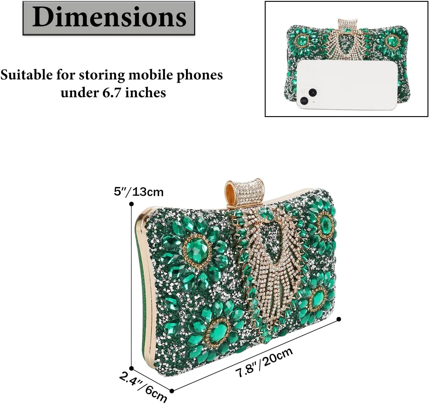Womens Sparkly Rhinestone Sequin Glitter bag Clutch Evening Handbag Shoulder Bags Purse for Wedding Party Prom