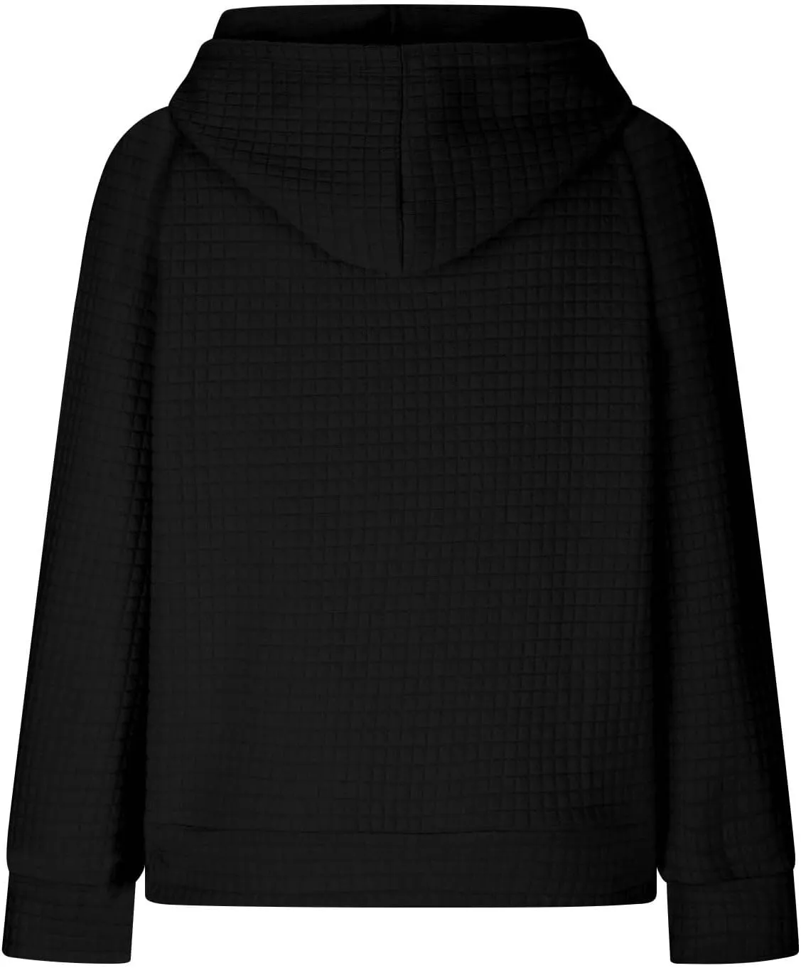 Womens Sweatshirt 2024 Casual Crewneck Long Sleeve Waffle Hoodies Loose Fit Pullover Tops Fall Shirts With Pockets
