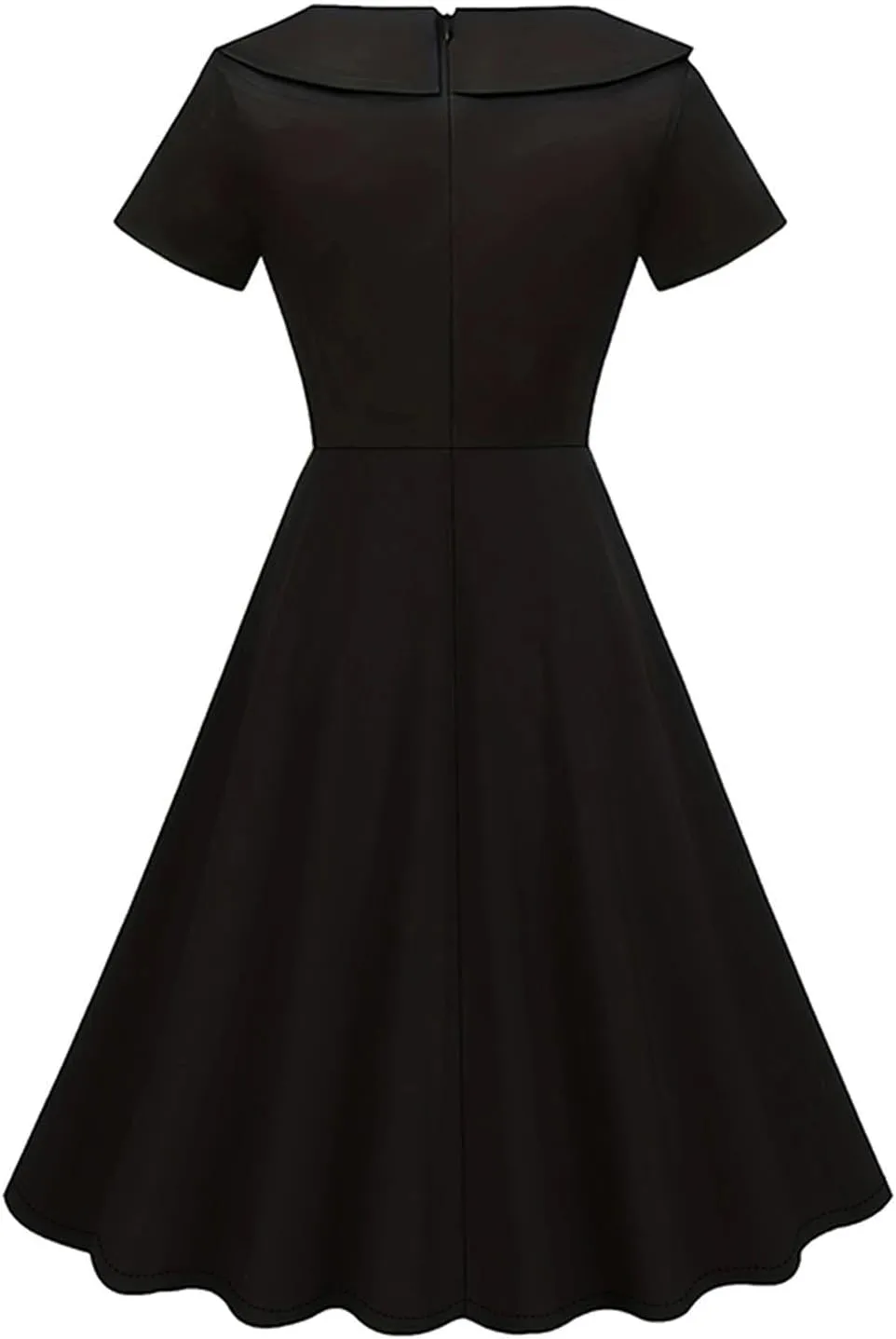 Women's Vintage 1950s Lapel Neck Short Sleeve Single Breasted Button Dress Elegant Going Out Party Midi Dresses