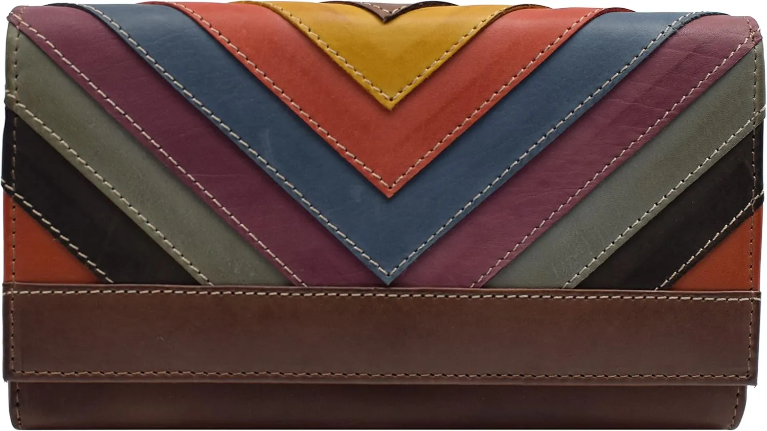 Womens Wallet RFID Blocking Genuine Leather Large Capacity Clutch Purse Smartphone Wallet Credit Card Holder (Multicolor)