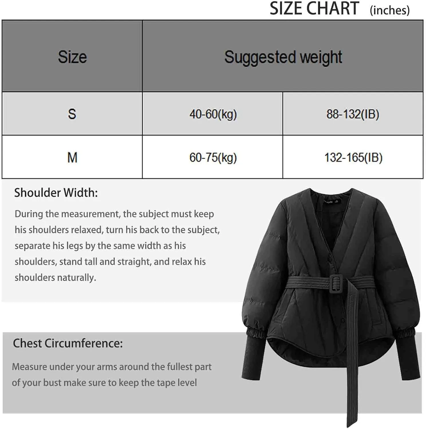 Women's Winter Long Sleeve Waist Cinched Jacket V-Neck Baggy Short Coats with Pockets