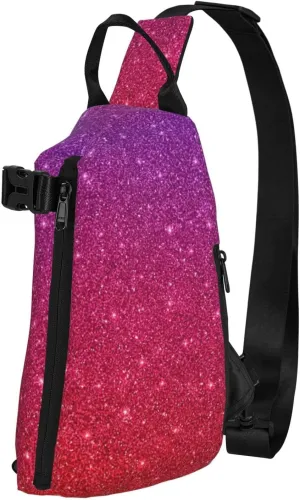 Wood Grain Print Travel Crossbody Backpack Bag,Lightweight Sling Bag For Travel Unisex