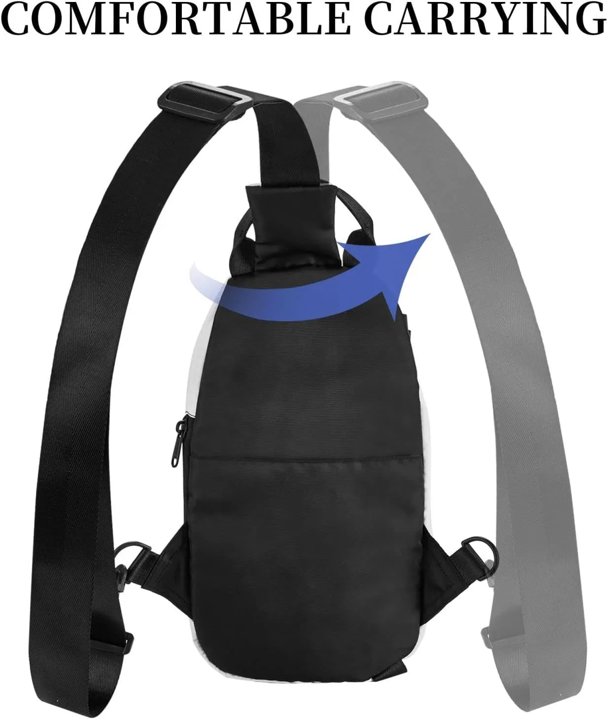 Wood Grain Print Travel Crossbody Backpack Bag,Lightweight Sling Bag For Travel Unisex