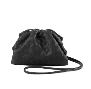 Woven Cloud Clutch | Black