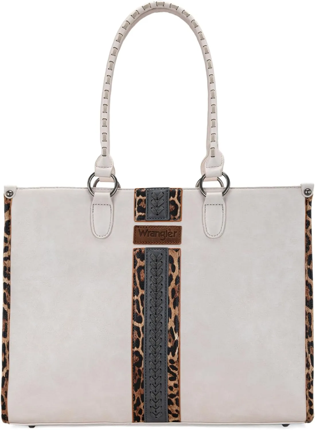 Wrangler Tote Bag for Women Leopard Large Handbags Western Purse and Top Handle Hobo Bag