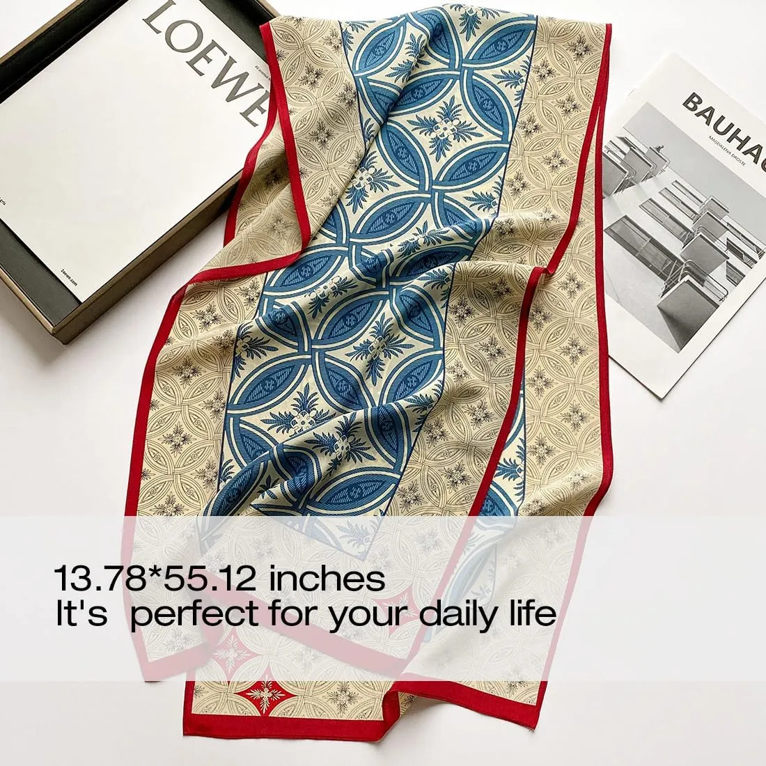 Xinmurffy Luxury 6A Grade Mulberry Silk Scarf for Women Long Anti-Wrinkle Travel Scarf Fashion Lightweight Wraps