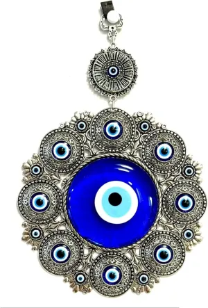 XXL - Evil Eye – Mandala Design 2 - Good Luck Charm Talisman/Amulet/Ornament for Protection, Prosperity, Wealth, Blessing, Bring Attraction for Financial Success and Love, Hanging Decor