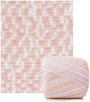 Yarn Knitting Crocheting Water Su Lace Thread DIY Hand-Knitted Crochet Cotton Thread Section Dyed Wool Hand-Knitted Thread-02 Evening Cherry_6Pcs