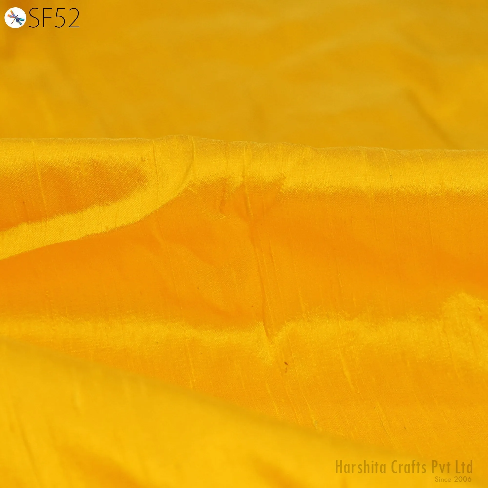 Yellow Indian Pure Dupioni Raw Silk Fabric by the yard Dupion Costume Dresses Cushion Covers Crafting Sewing Pillowcases Lamp Shades Drapery
