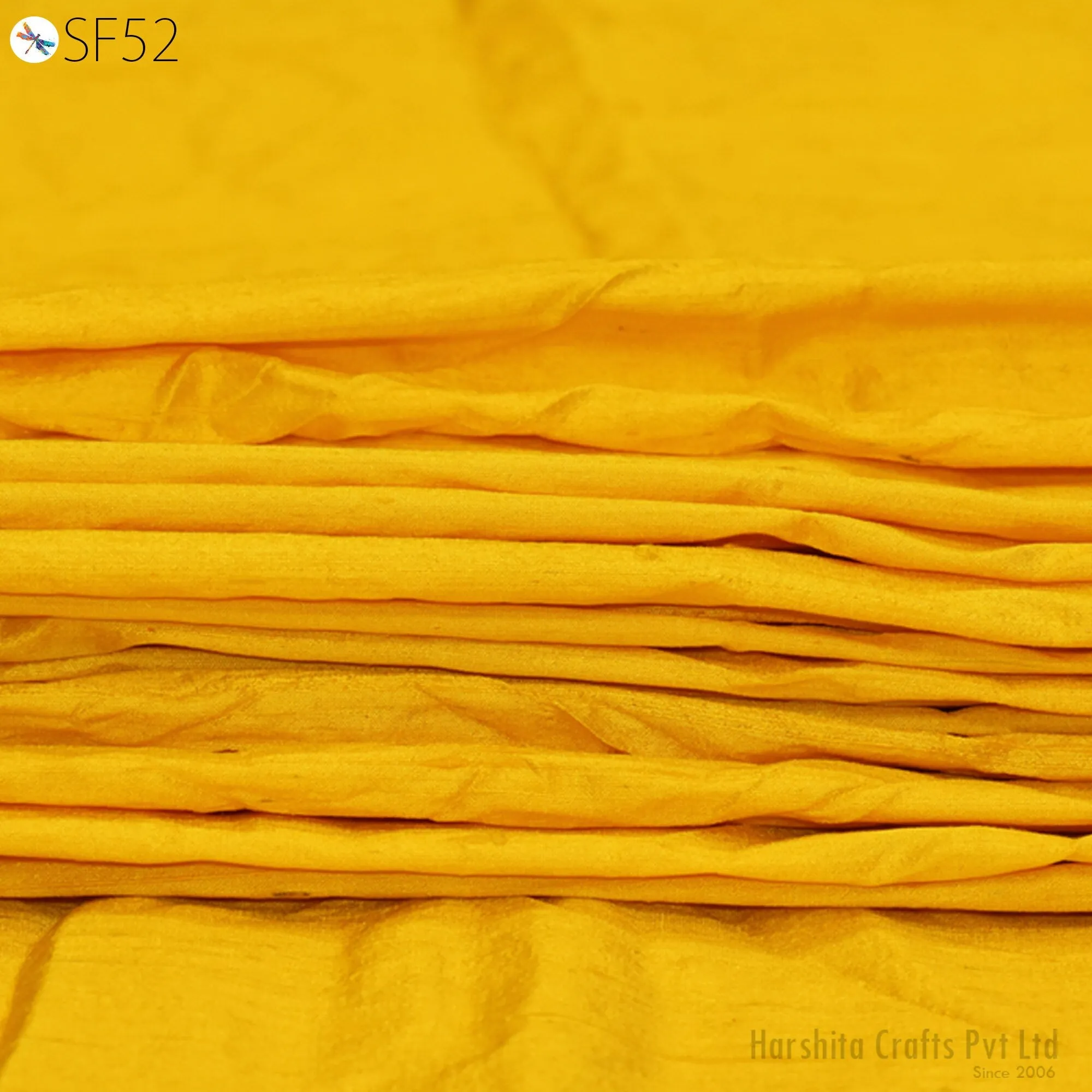 Yellow Indian Pure Dupioni Raw Silk Fabric by the yard Dupion Costume Dresses Cushion Covers Crafting Sewing Pillowcases Lamp Shades Drapery