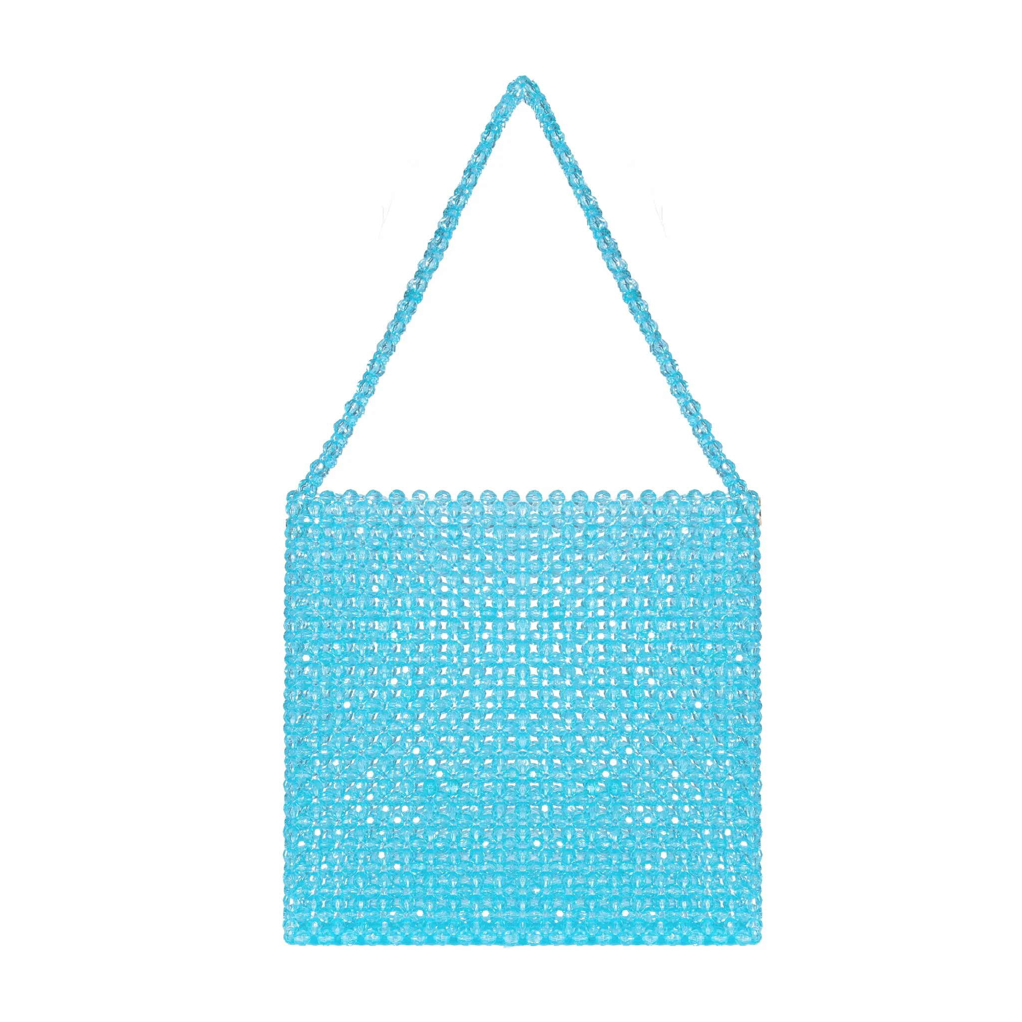 Yellow Teal Sky Blue Sunflower Detail And More Tote Bead Bag