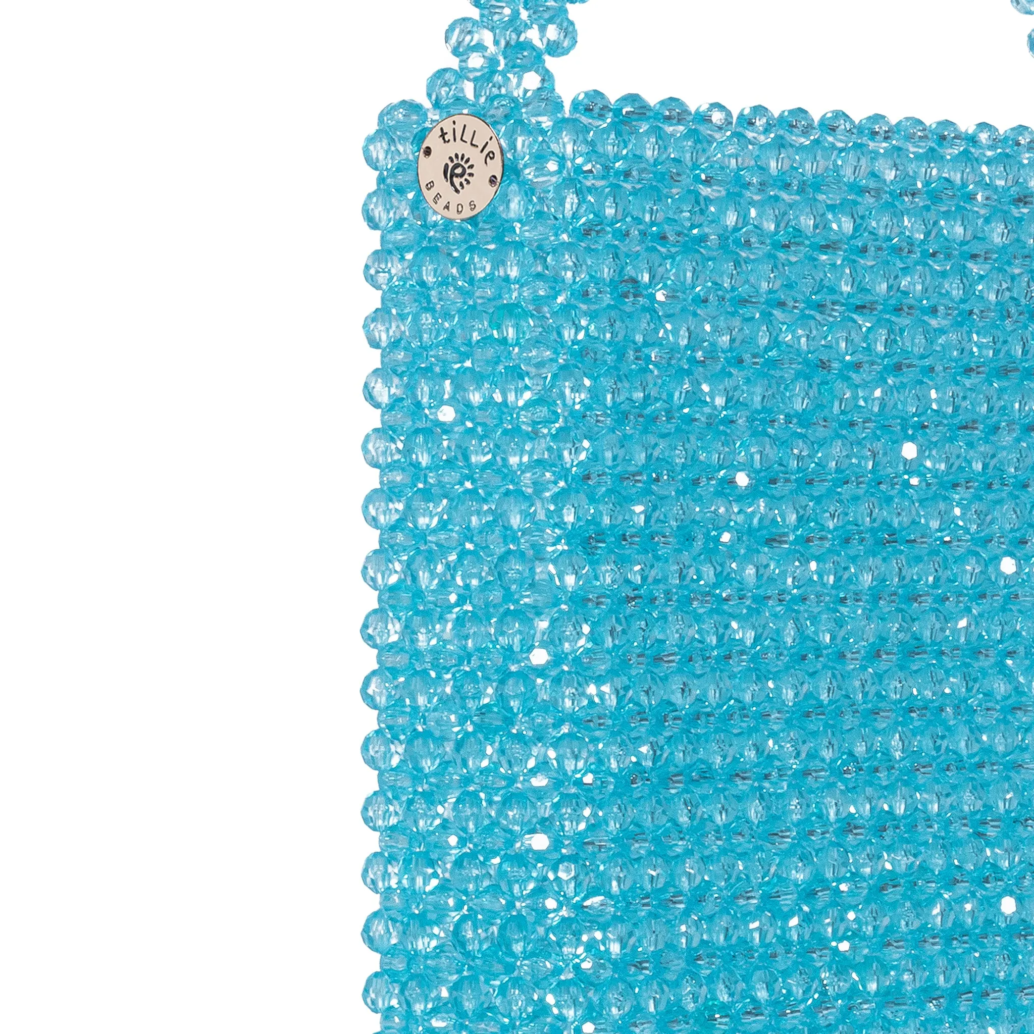 Yellow Teal Sky Blue Sunflower Detail And More Tote Bead Bag