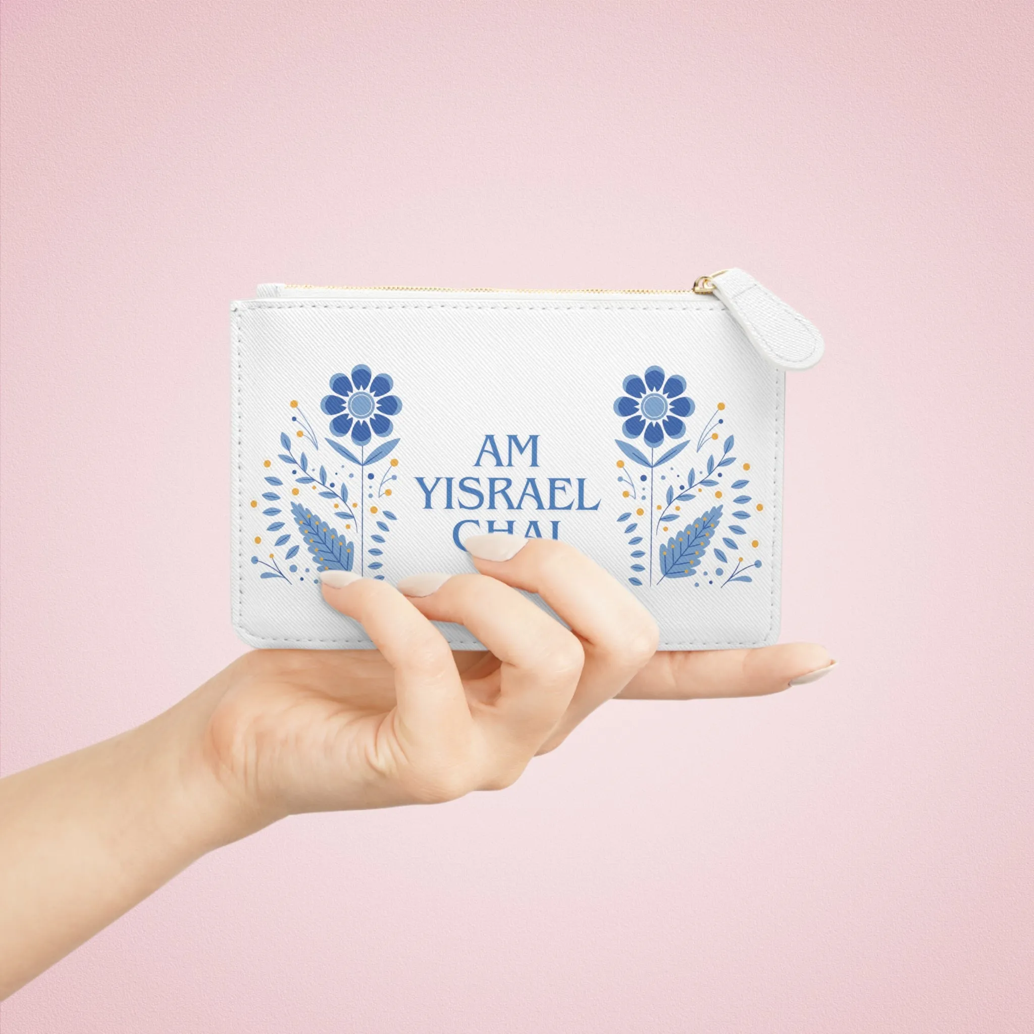 Yitzchak English Am Yisroel Chai Mini Clutch Bag
