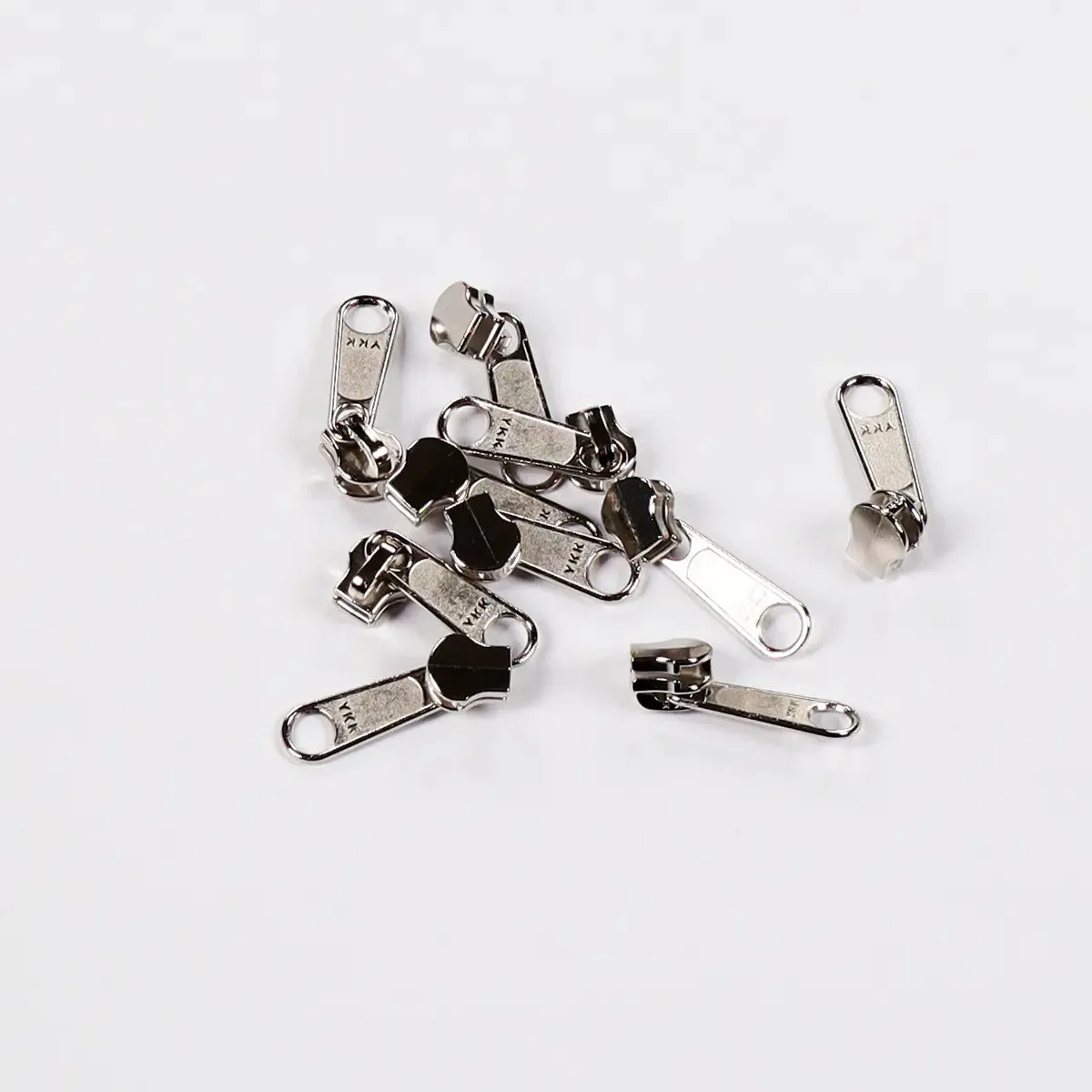 YKK 4.5 Nickel Zipper Purse Slider Pull 2 Pack