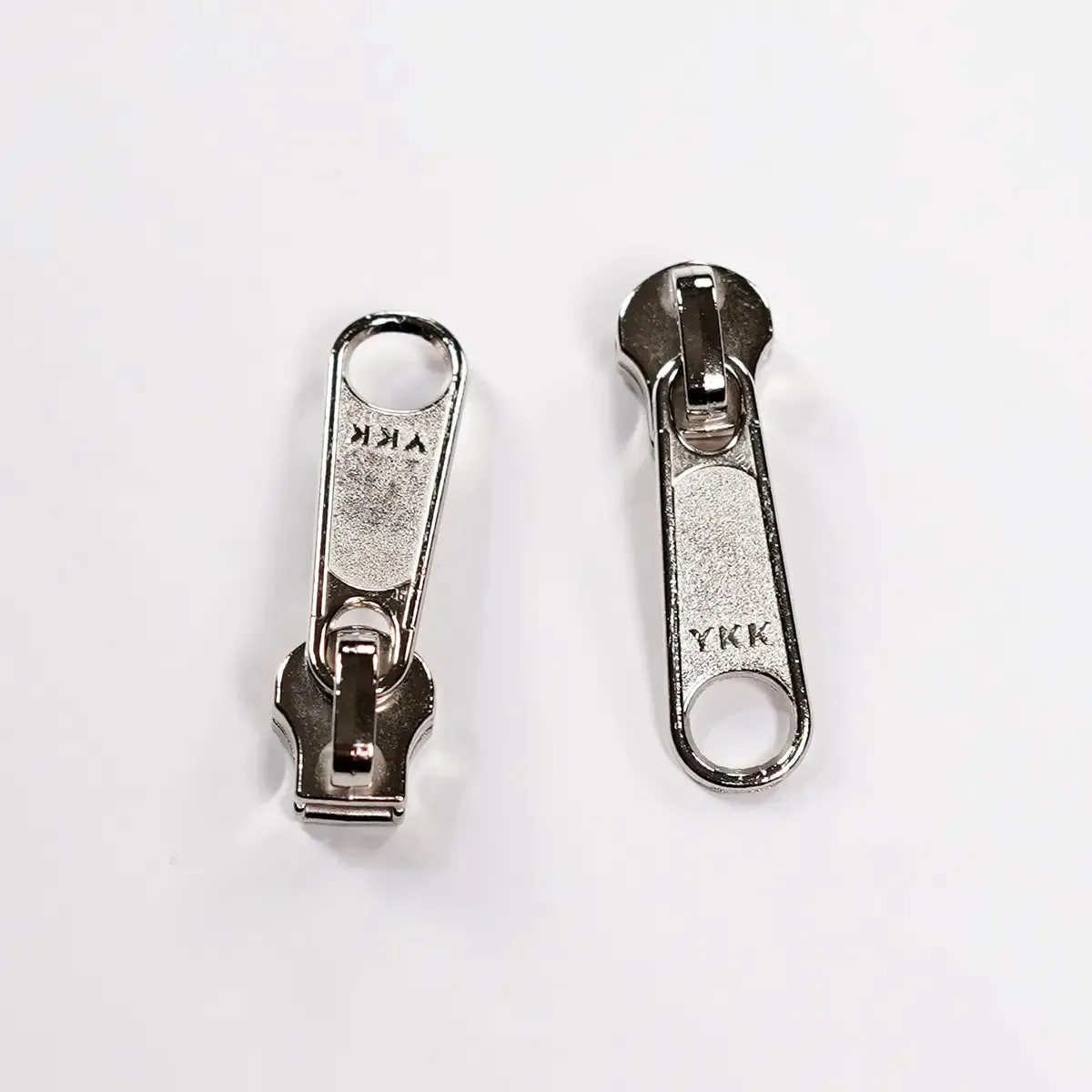 YKK 4.5 Nickel Zipper Purse Slider Pull 2 Pack